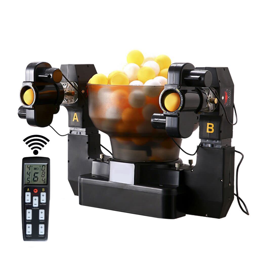 ZXMT Professional Table Tennis Training Robot - Automatic Ping Pong Ball Launcher with Adjustable Spin, Speed, Frequency & Trajectory | Perfect for Home Practice, Club Training & Coaching Sessions