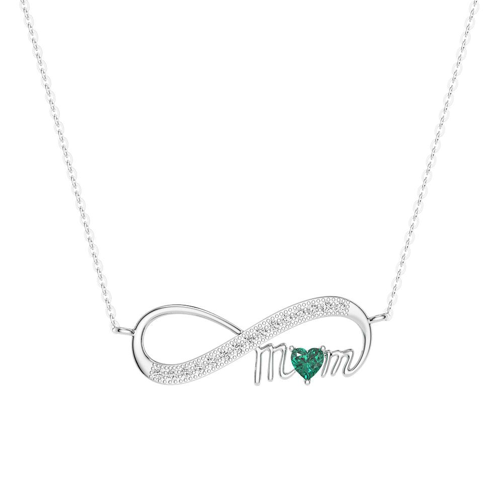 Mom's Heart Shaped Birthstone Necklace - Personalized Gift for Mother's Day, Birthday & Anniversary | Perfect for Everyday Wear & Special Occasions
