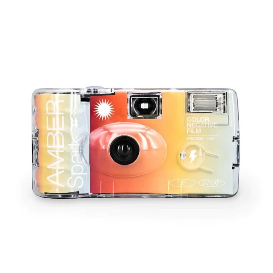 RETO AMBER Spark 35mm Disposable Film Camera - 27 Exposures | Vintage Style Point & Shoot Camera for Travel, Parties & Weddings | Fun Retro Photography Gift for Beginners