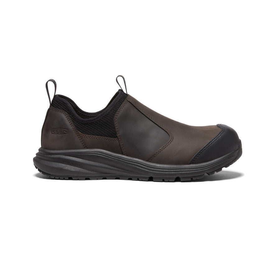 Men's Vista Energy+ Work Shoes with Carbon Toe & ESD Protection - Coffee Bean/Black Color - Slip Resistant Safety Shoes for Electricians, Warehouse & Construction Workers
