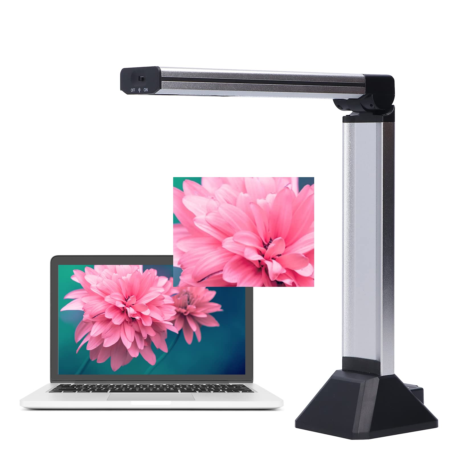 Portable A4 Document Camera Scanner for Office, Presentations & Books - High-Quality PDF & TXT Scanning | Perfect for Remote Work, Online Teaching & Document Digitization