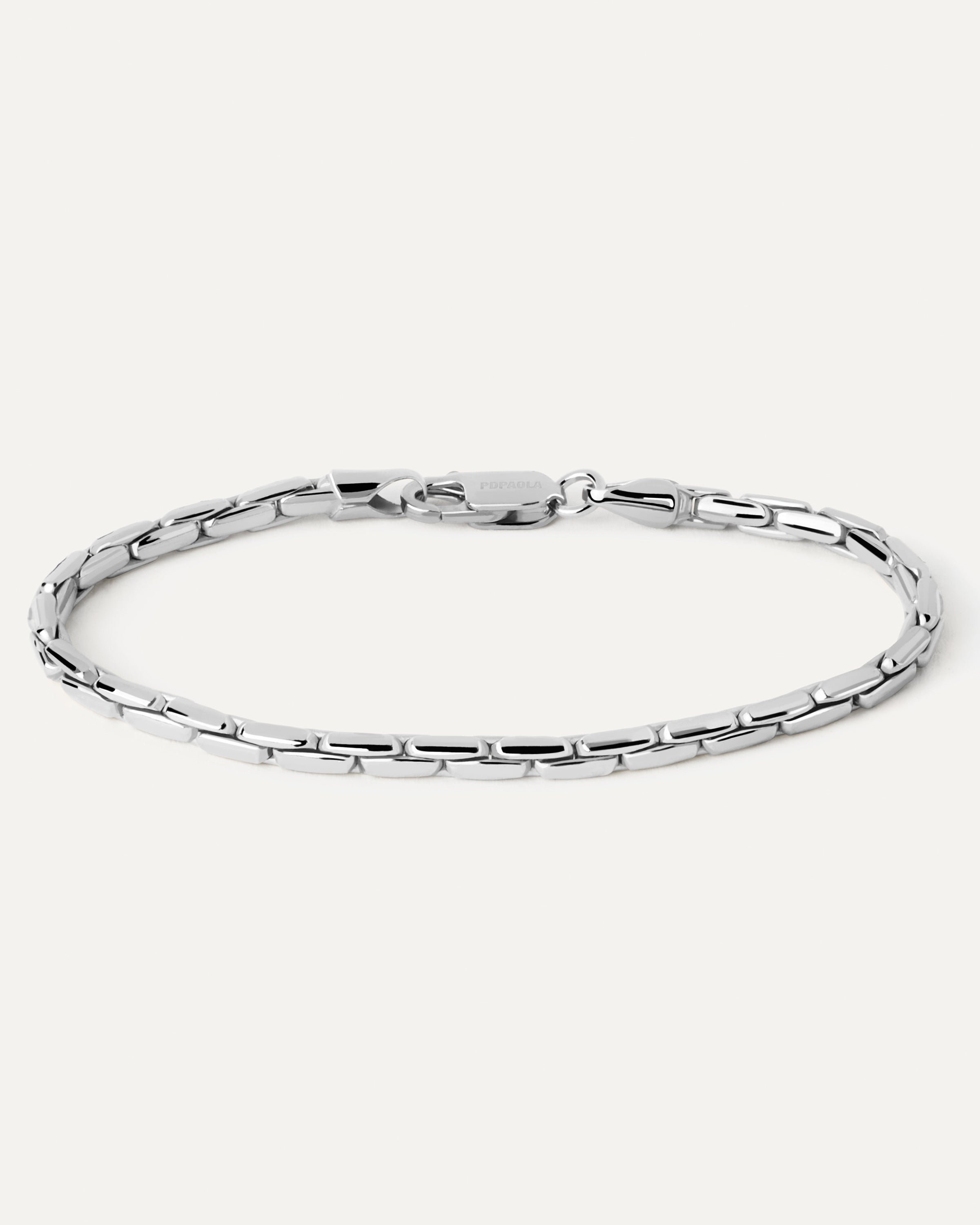 Large Boston Silver Chain Bracelet for Women - Elegant Sterling Silver Jewelry Gift for Birthday, Anniversary & Special Occasions