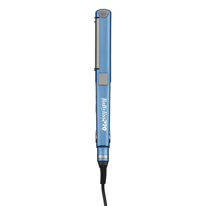 BaByliss Pro Nano Titanium U Styler Hair Straightener - Blue | Professional 1-Inch Flat Iron for Smooth & Shiny Hair | Perfect for Home & Salon Styling
