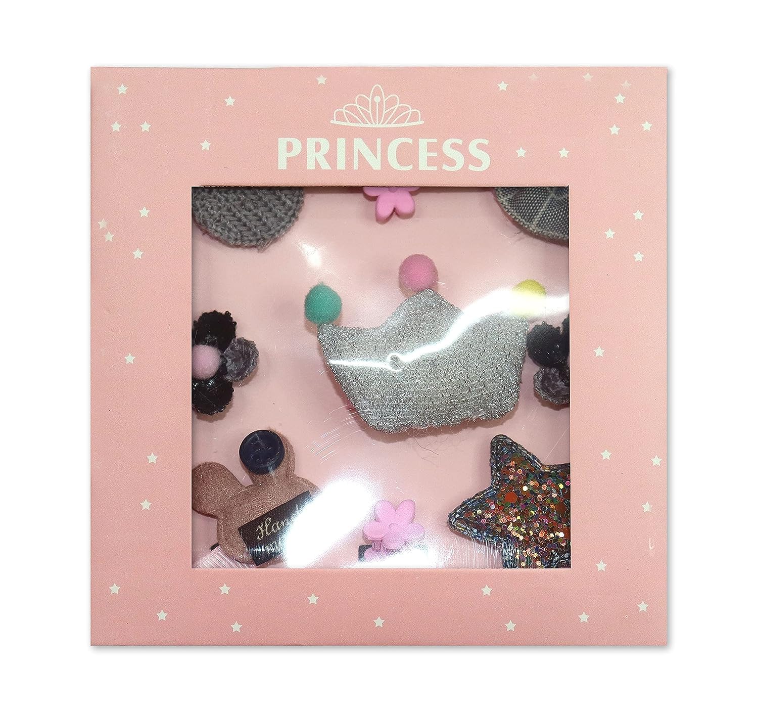 FIMBUL Baby Hair Clips Set - 9 Pcs Cute Hair Bows & Elastic Hair Ties for Girls, Soft Hair Accessories for Toddlers (Style-2) - Perfect for Daily Wear, Parties & Photo Shoots