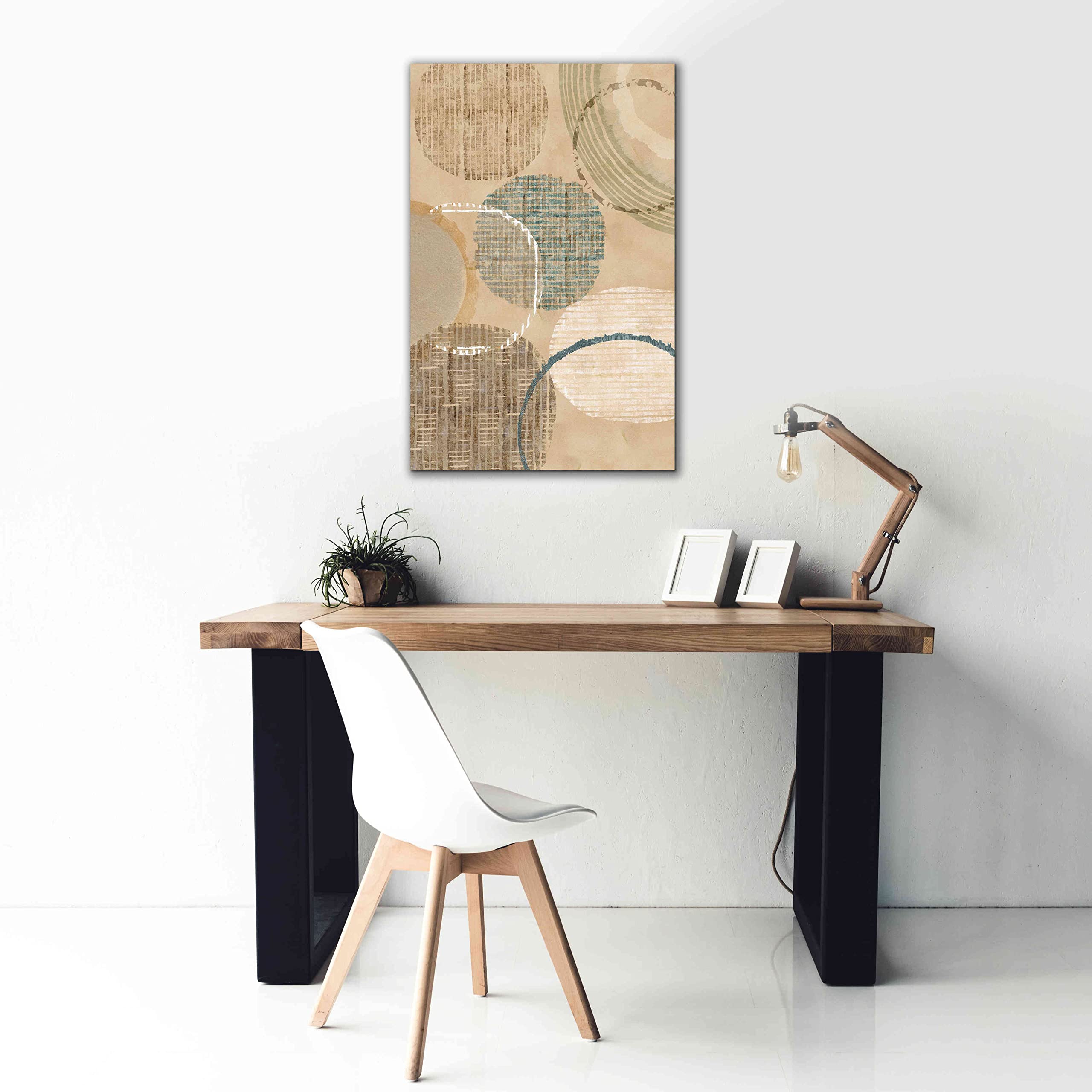 Flora Kouta Woven Baskets I Giclee Canvas Wall Art - 26x40 Inches Modern Home Decor for Living Room, Bedroom & Office