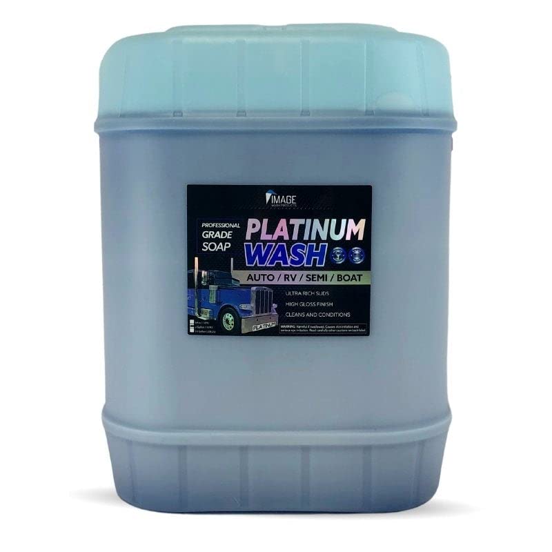 Platinum Wash - Professional Grade Concentrated Truck Wash Soap (5-Gallon) | High Lubricity Foaming Car Wash for Trucks, RVs, Boats, Trailers & Equipment | Heavy Duty Vehicle Cleaning Solution for Fleet Maintenance & Detailing