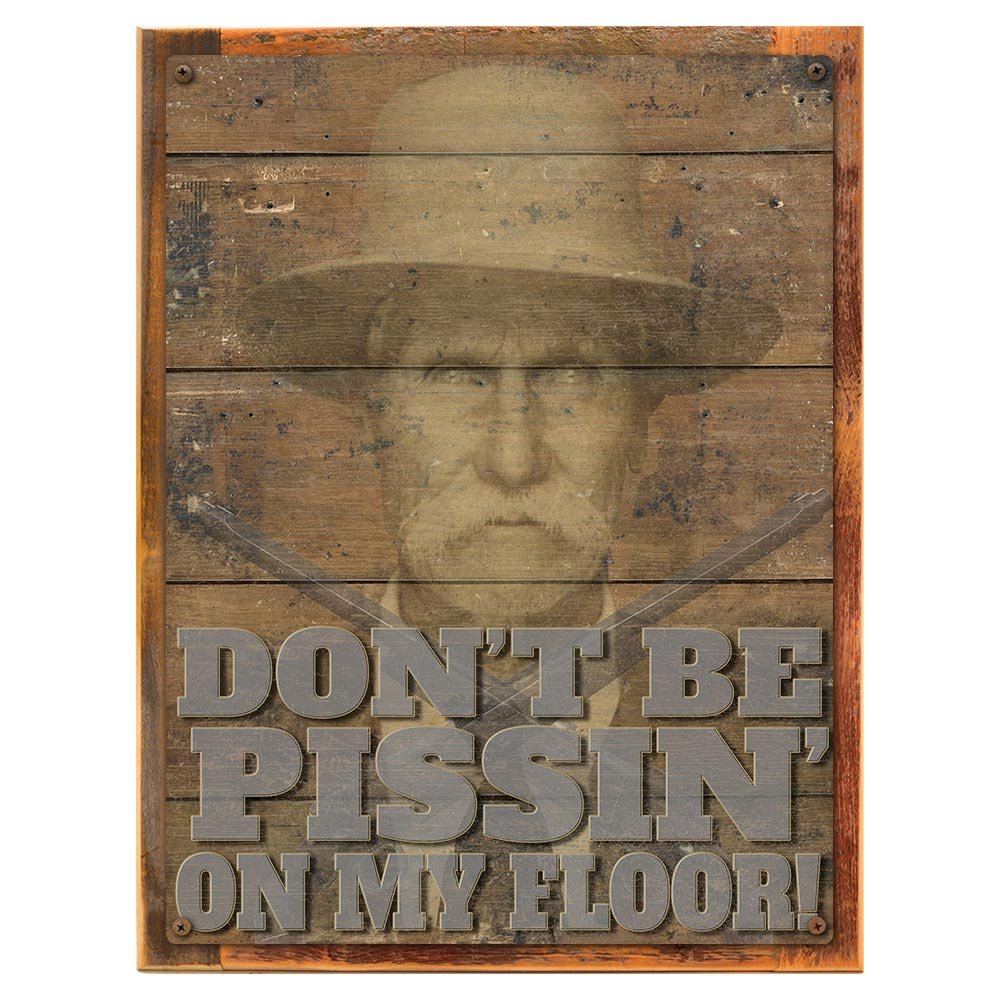 Vintage Rustic Cowboy Metal Sign - 18