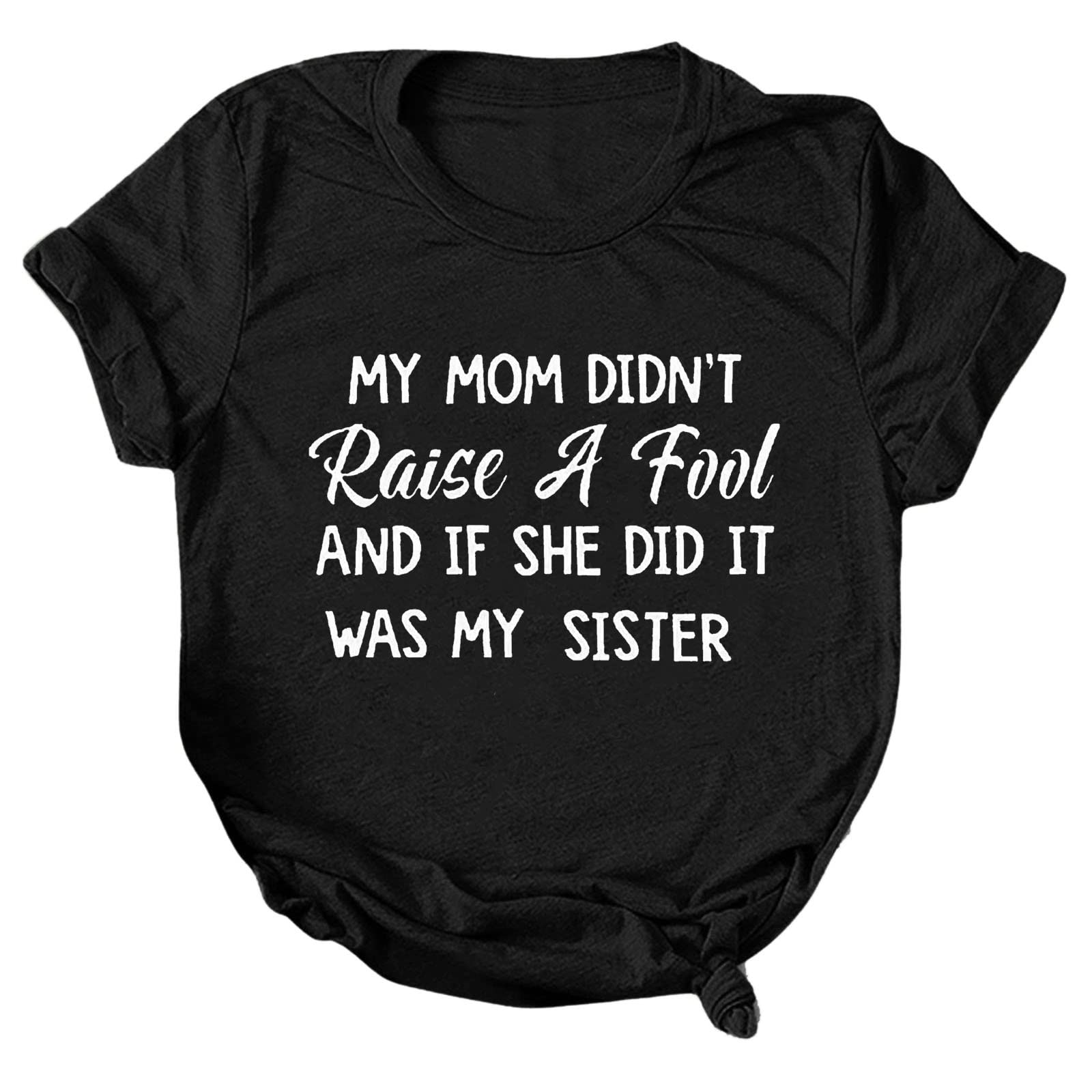 Funny Letter Print Women's T-Shirt - Loose Fit Graphic Crewneck Tee for Summer, Casual Wear & Mom Outfits | Perfect for Everyday, Beach Trips & Weekend Errands
