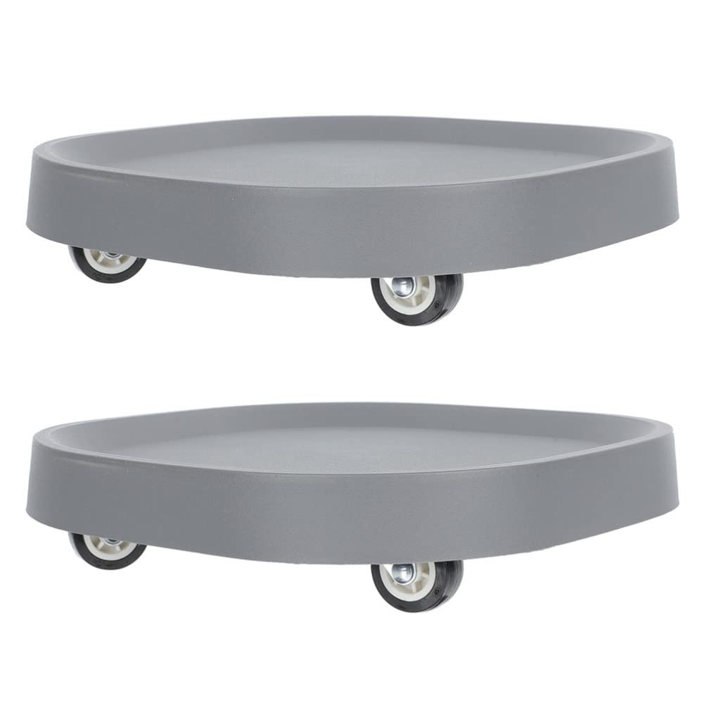 Angoily 2-Pack Heavy Duty Rolling Plant Caddy with 4 Invisible Wheels - 7.6 Inch Square Plastic Flower Pot Mover for Indoor Plants - Perfect for Moving Large Potted Plants on Hardwood Floors & Tile