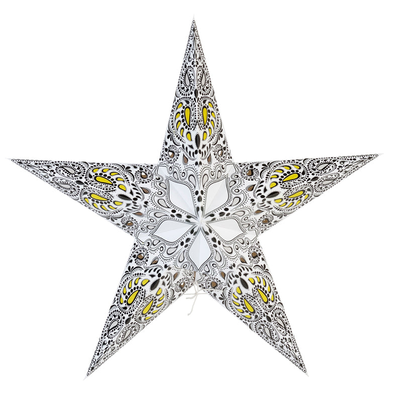 24-Pack White Galaxy Star Paper Lanterns for Wedding, Party & Home Decor - Perfect for Indoor & Outdoor Hanging Decorations