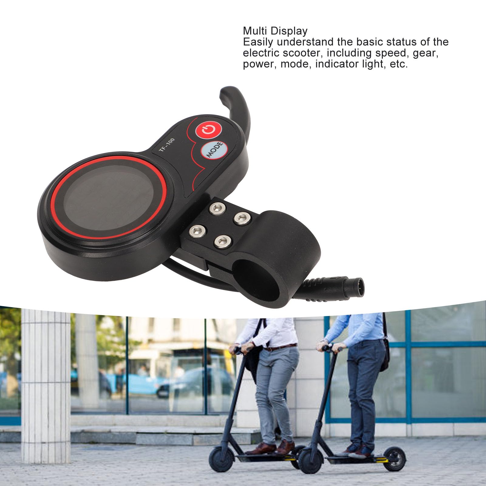 Waterproof 6-Pin LCD Display Control Panel for KUGOO M4 Electric Scooter - TF-100 Electric Scooter Display Panel | Perfect for Commuting & Urban Travel