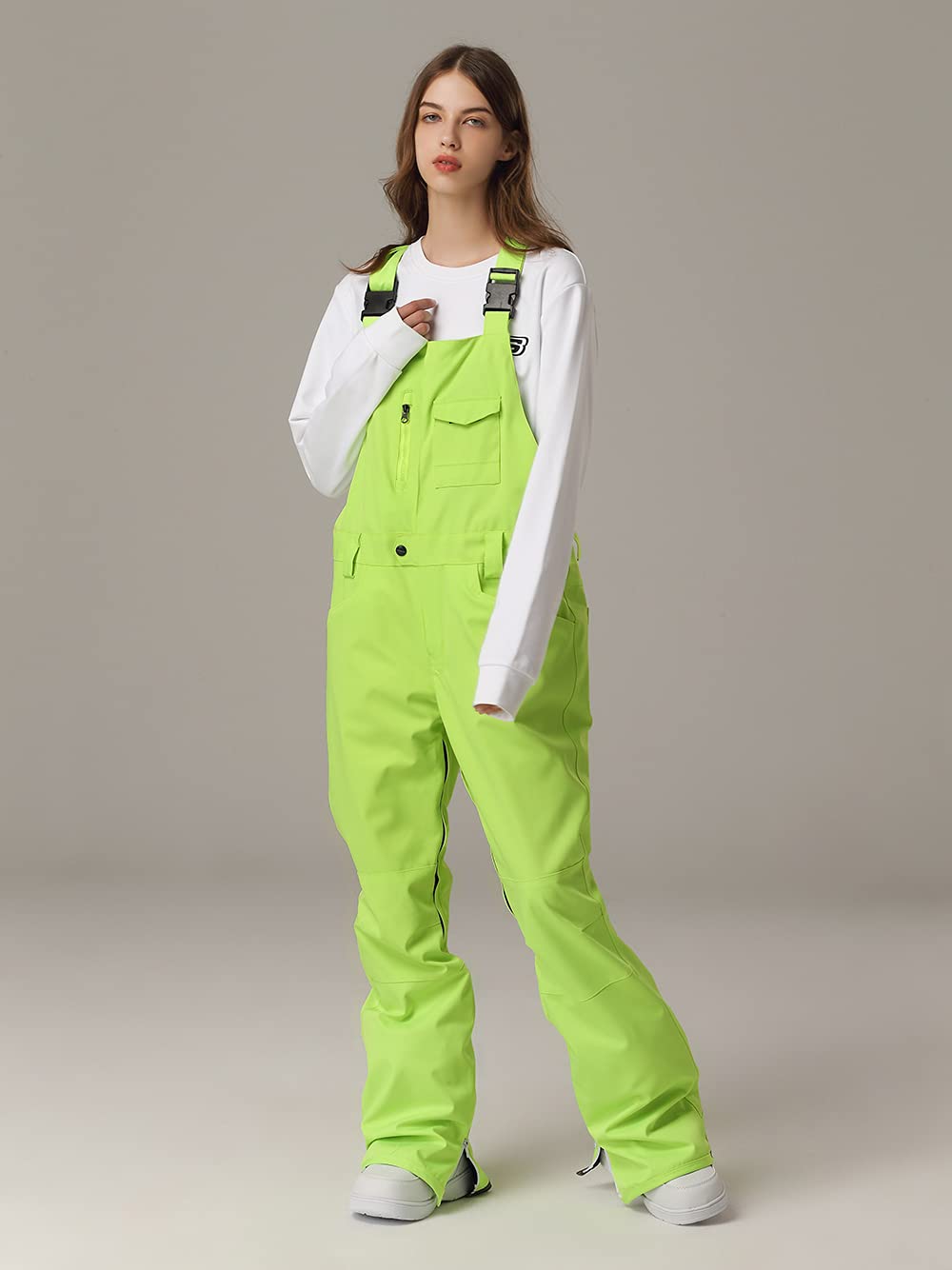 SEARIPE Women's Waterproof Ski Pants - Insulated Snow Bib Overalls with Adjustable Fit, Ripstop Snowboard Pants for Skiing, Snowboarding & Winter Sports