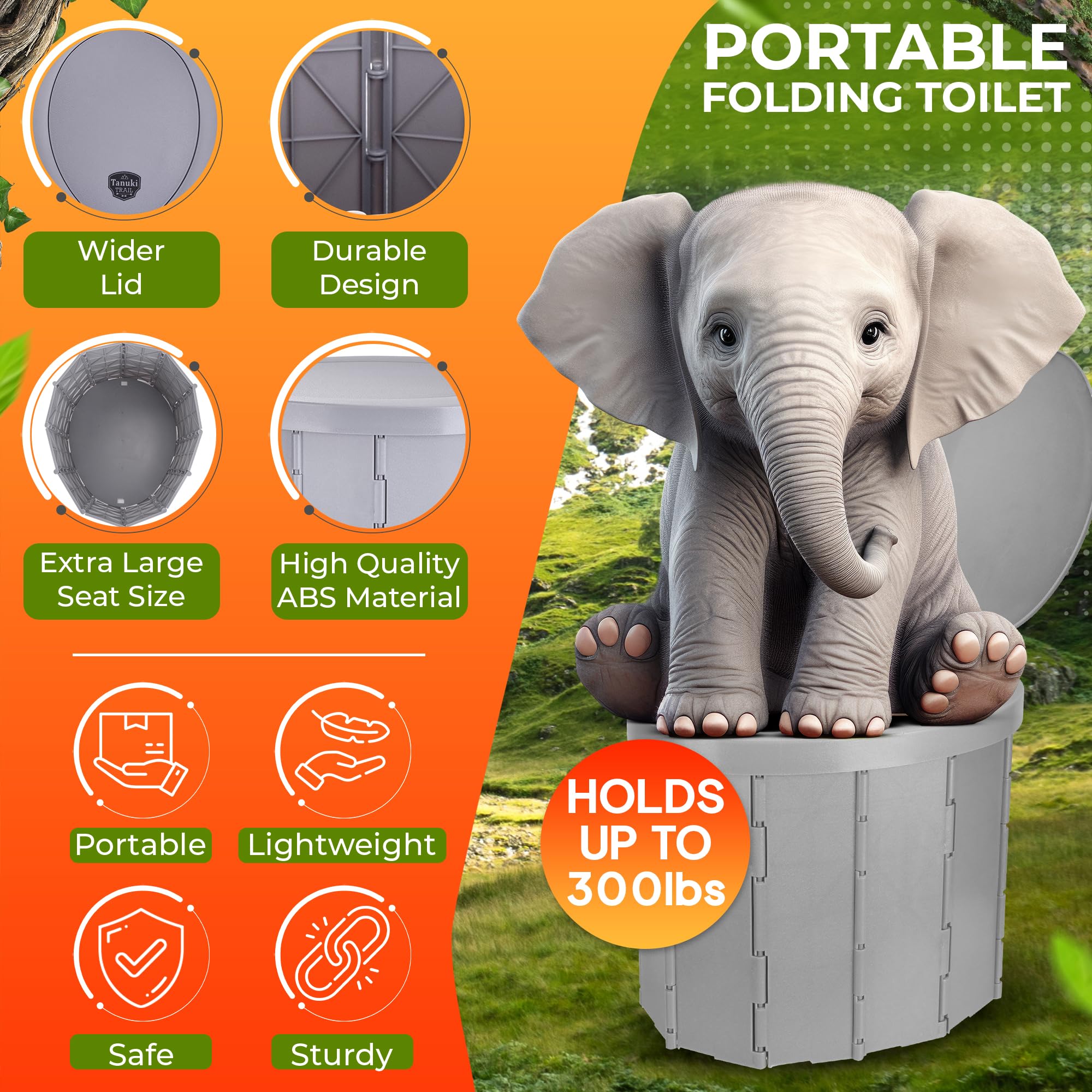 Waterproof Portable Camping Toilet Tent for Adults - Outdoor Privacy Bathroom Shelter with 12 Waste Bags - Lightweight & Compact Porta Potty for Camping, Hiking, RV Trips & Emergency Use