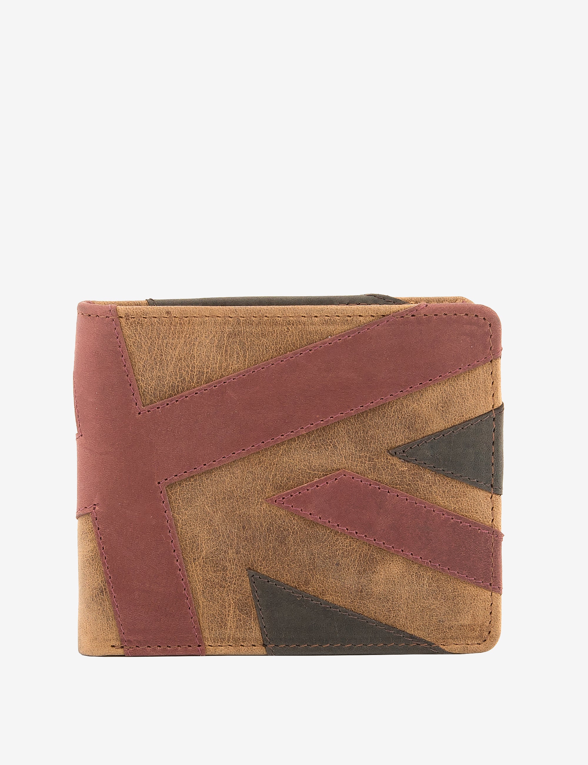 British Union Jack Leather Wallet for Men - Genuine Leather Bifold Wallet with RFID Blocking - Perfect for Travel, Gifts & Everyday Use