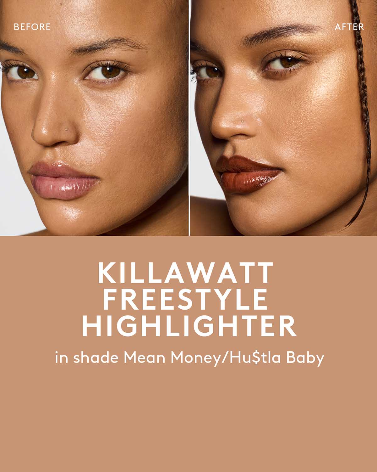 Killawatt Freestyle Highlighter - Mean Money/Hu$tla Baby | Vegan & Cruelty-Free Makeup Highlighter Palette | Perfect for Contouring, Glowing Skin & Night Out Makeup
