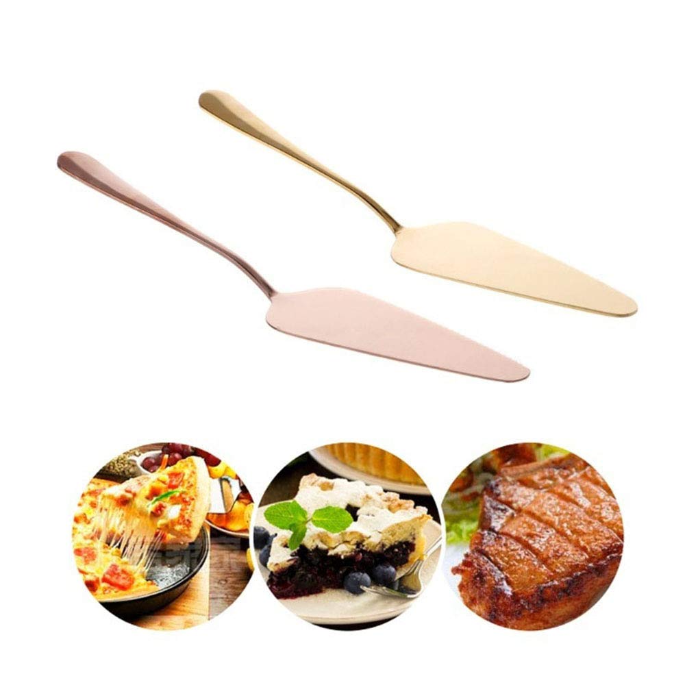 Stainless Steel Gold/Rose Gold Chocolate Triangle Spatula - Butter & Cheese Spreader - Cake & Pizza Baking Tool - Perfect for Dessert Making, Kitchen Baking & Food Decoration