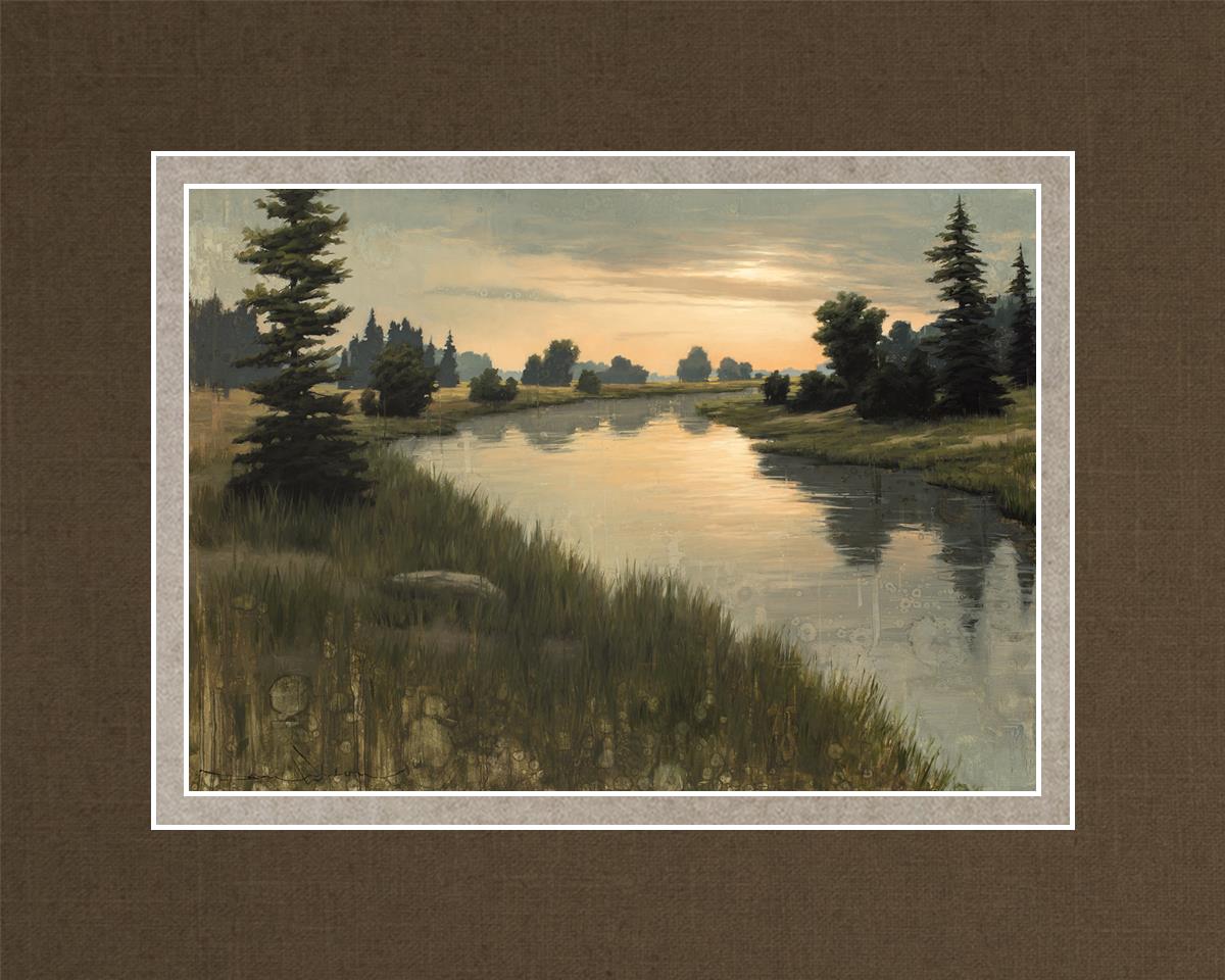 Calming Dusk By Dan Wilson - Relaxing Home Decor Painting for Living Room & Bedroom - Perfect Wall Art for Stress Relief & Meditation Spaces