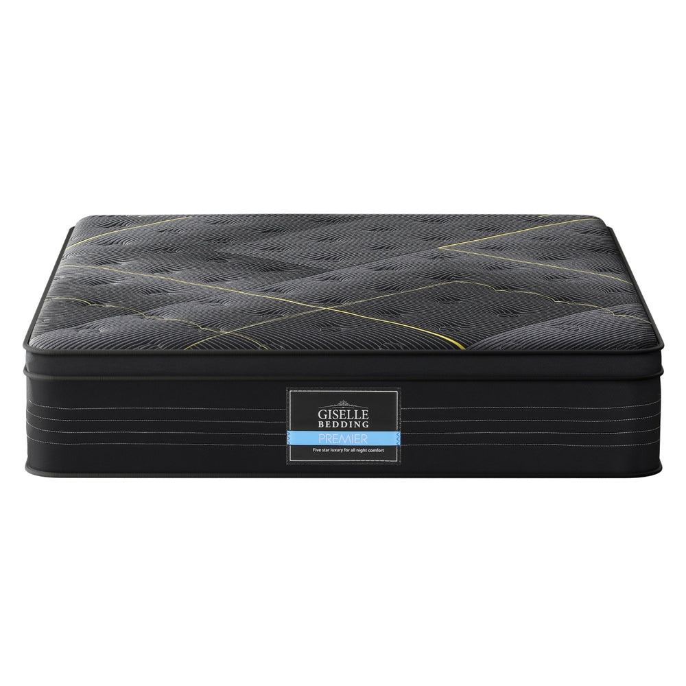 35cm Queen Size Mattress - Bamboo Cover Pocket Spring Firm Foam for Back Support | Perfect for Bedrooms, Guest Rooms & Dormitories