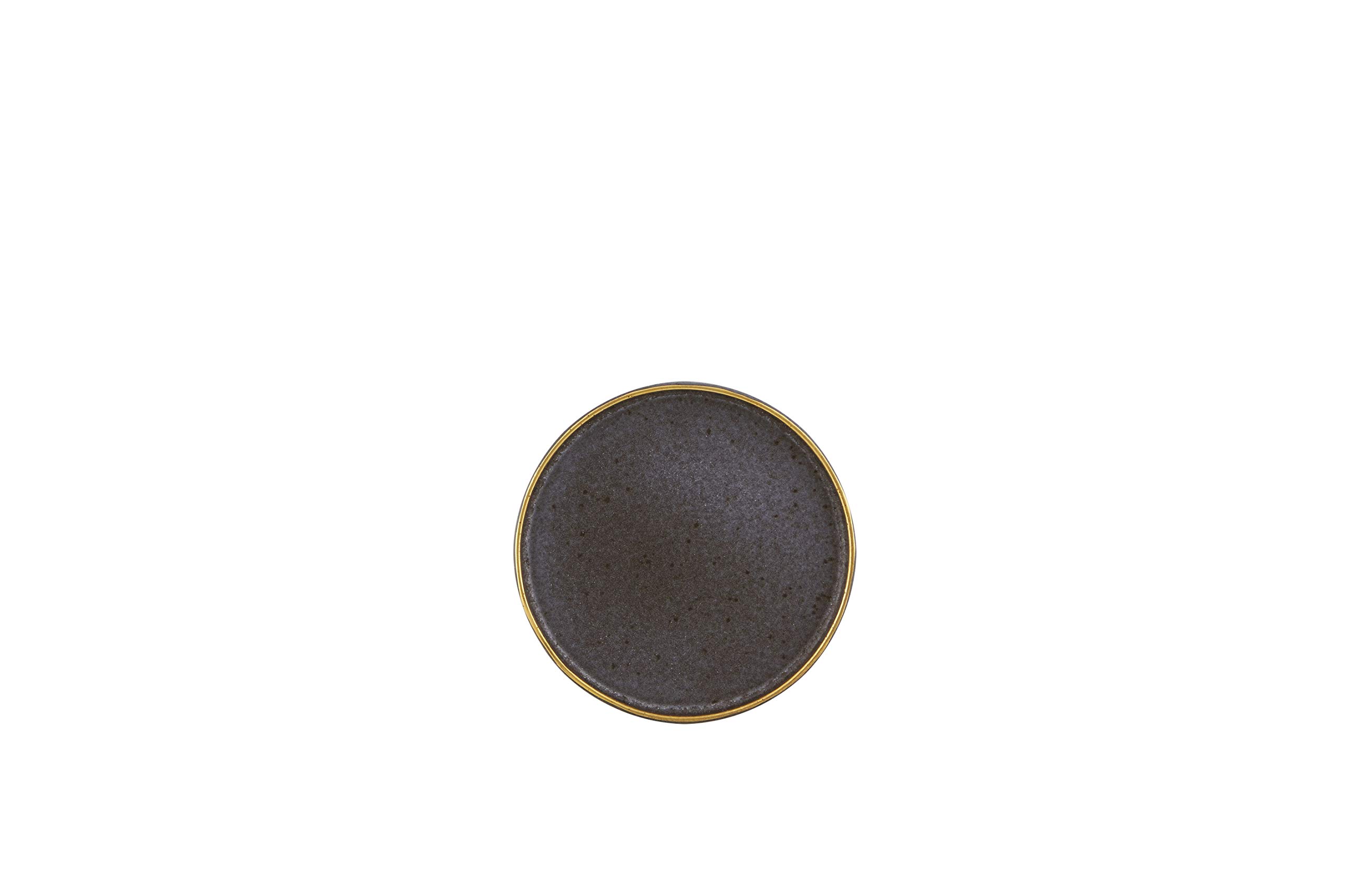 Premium Gold Stone Bronze Dessert Plates Set of 6 - Elegant Luncheon & Dinner Party Tableware for Formal Dining, Wedding, and Special Occasions