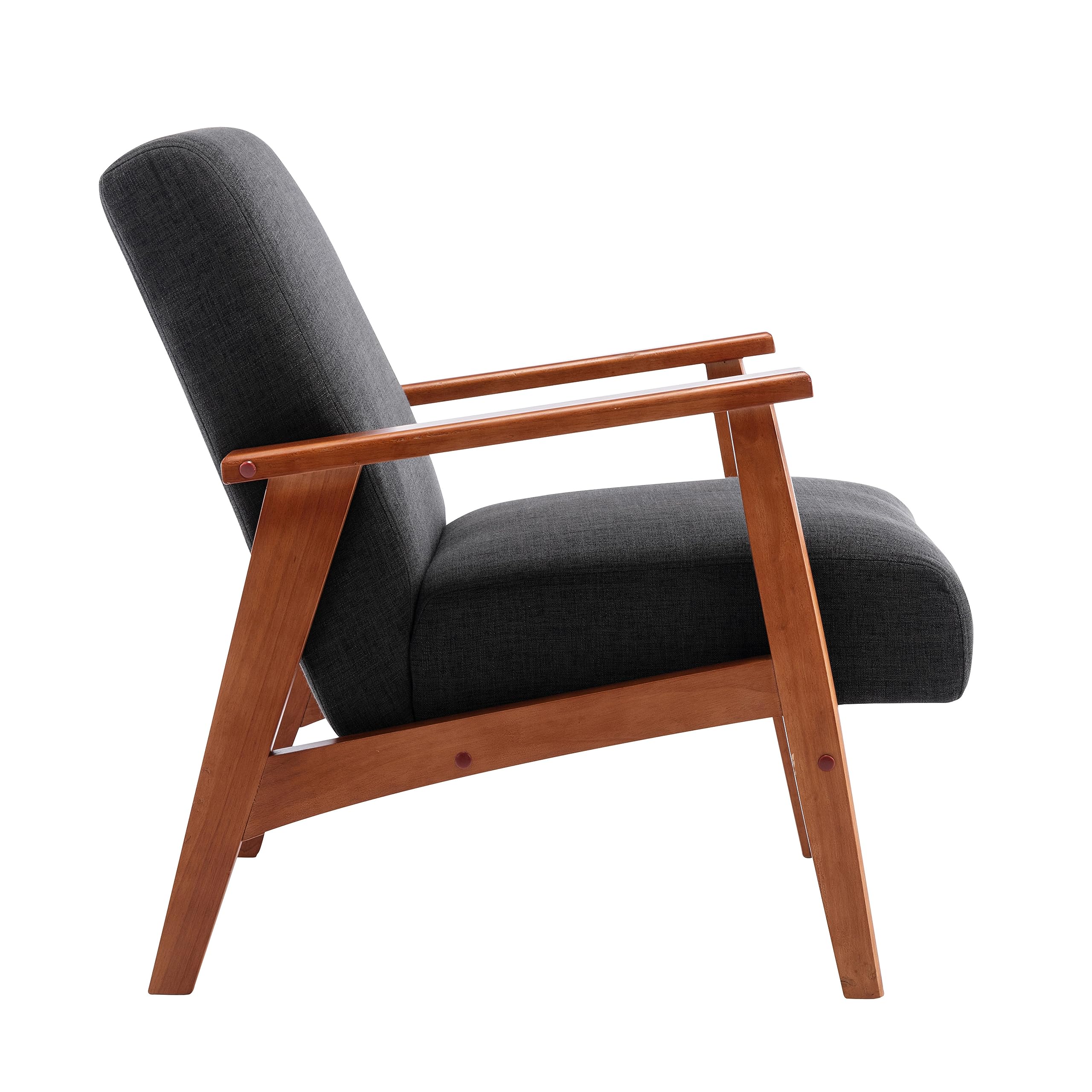 Porthos Home Layla Accent Chair with Beech Wood Legs & Fabric Upholstery - Modern Armchair for Living Room, Bedroom & Office Decor - Perfect for Reading Nooks, Cozy Corners & Small Spaces
