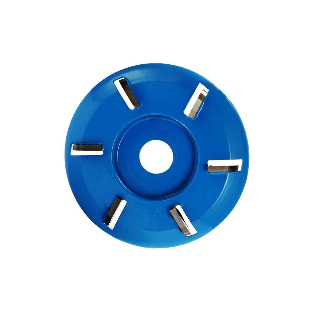Wakauto 16mm Hole Bore Power Wood Carving Disc - 6 Teeth Angle Grinder Attachment for Woodworking (Blue) | Perfect for DIY Projects, Furniture Making & Wood Carving