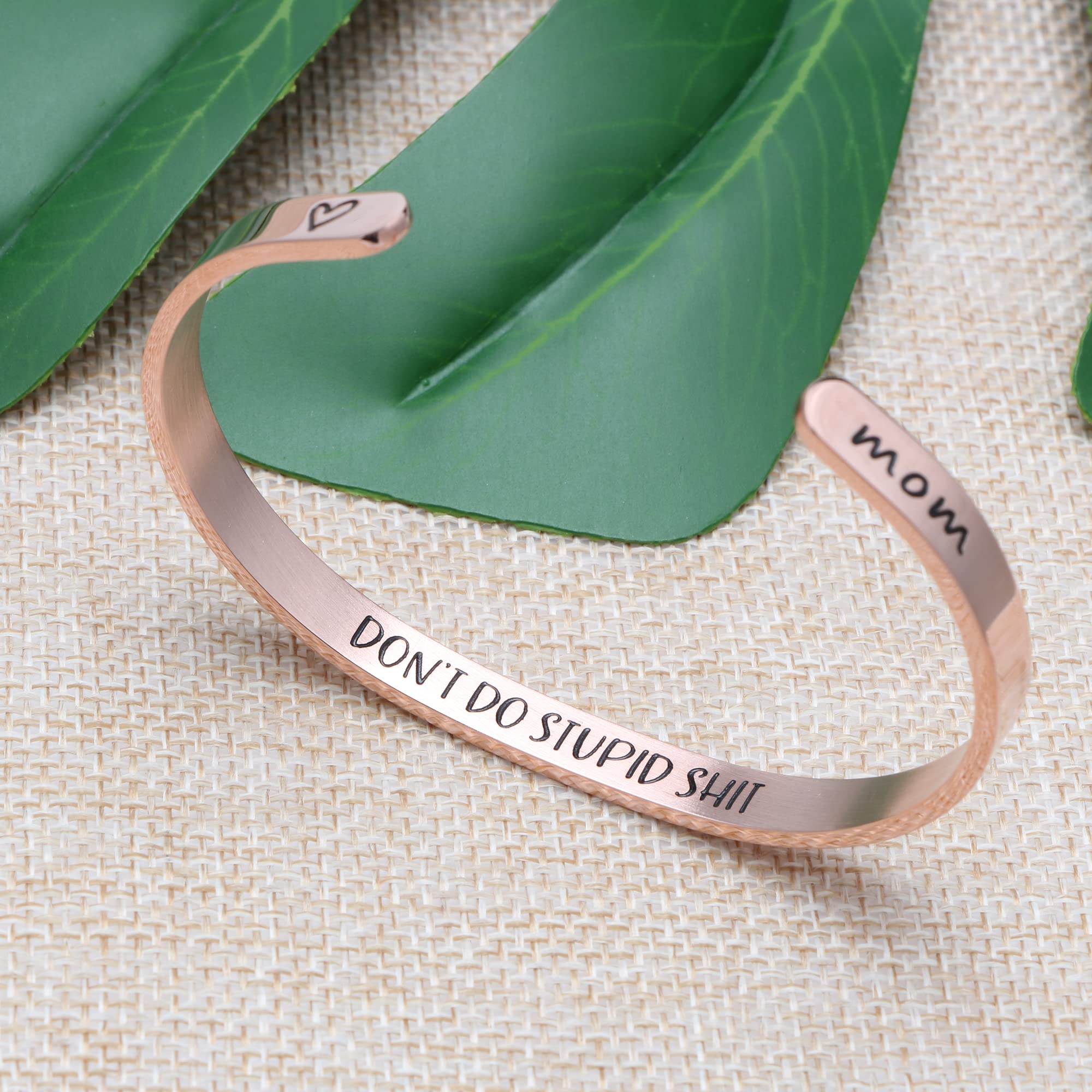 JoycuFF Stainless Steel Cuff Bracelet for Women - Elegant Bangle Gift for Mother, Mom, Wife - Perfect for Christmas, Birthday, Thanksgiving & Anniversary - Meaningful Year-Round Jewelry for Everyday Wear & Special Occasions