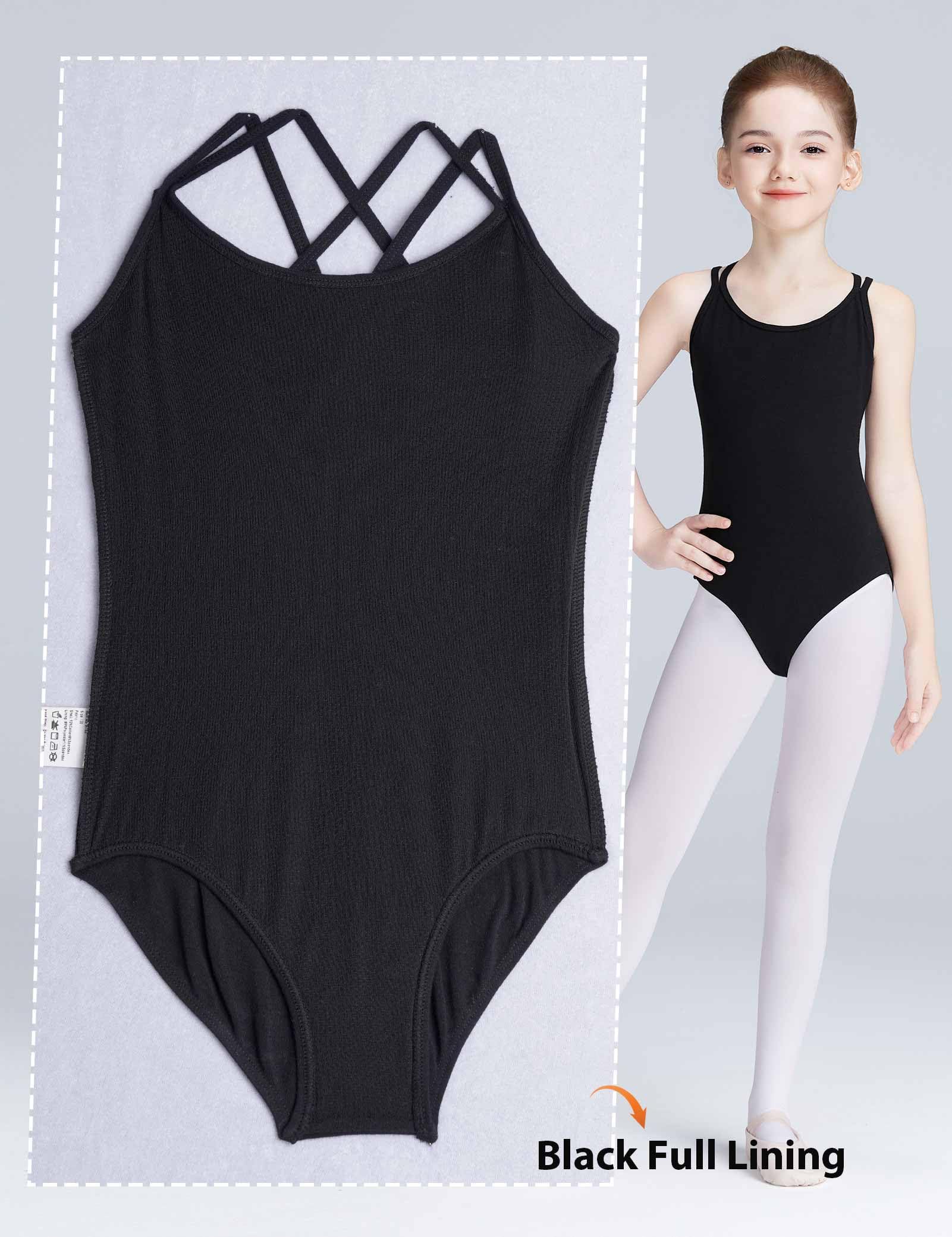 Daydance Toddler Girls Ballet Leotard - Double Breast Dance Bodysuit for Kids | Soft Stretchy Camisole for Ballet Class, Dance Practice & Performance