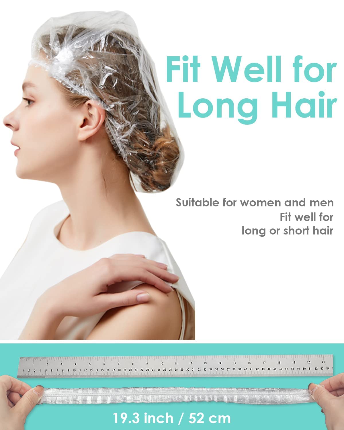 50PCS Disposable Shower Caps for Travel & Spa | One Size Fits All | Hotel & Home Hair Care Essentials | Deep Conditioning & Cleaning Supplies | Perfect for Hotels, Gyms, Salons & Home Use