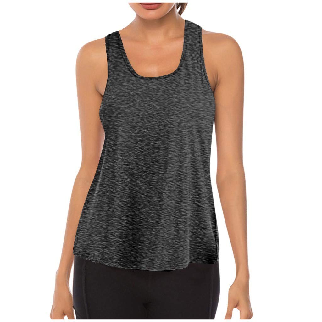 Women's Racerback Tank Tops - Breathable Mesh Workout Shirts for Yoga, Gym & Casual Wear | Comfortable Summer Athletic Tops for Women
