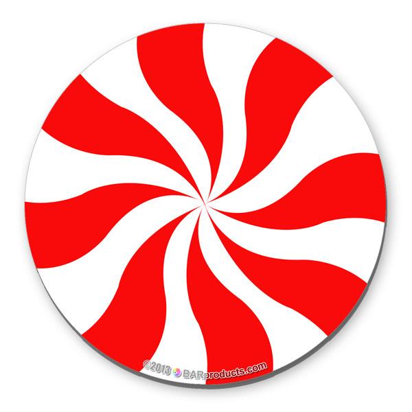 Christmas Peppermint Foam Kolorcoat™ Coaster Set - 4 Inch Round Drink Coasters for Holiday Parties, Home Decor & Table Protection