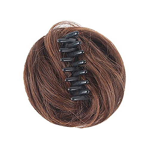 Natural Curly Hair Extension Clips for Women - 2 Piece Set with Sweet Baby Girl Curls | Clip-in Wig Hair Ring Bun for Dolls & Human Hair | Perfect for Cosplay, Daily Styling & Fashion Accessories