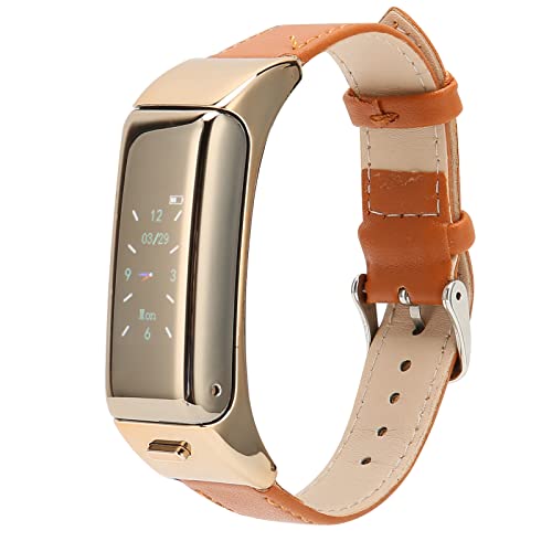 Smart Fitness Tracker Watch with USB Charging, HD Voice, Heart Rate Monitor - Gold for Business, Sports & Daily Wear - Perfect for Gym, Running & Office Use