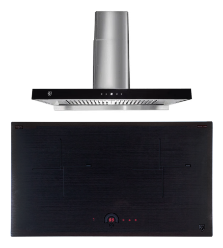 EF HB BI 2721 A 70CM Built-in Induction Cooktop with 90CM CK VISTA Range Hood - Modern Kitchen Cooking Solution for Home Chefs & Small Restaurants
