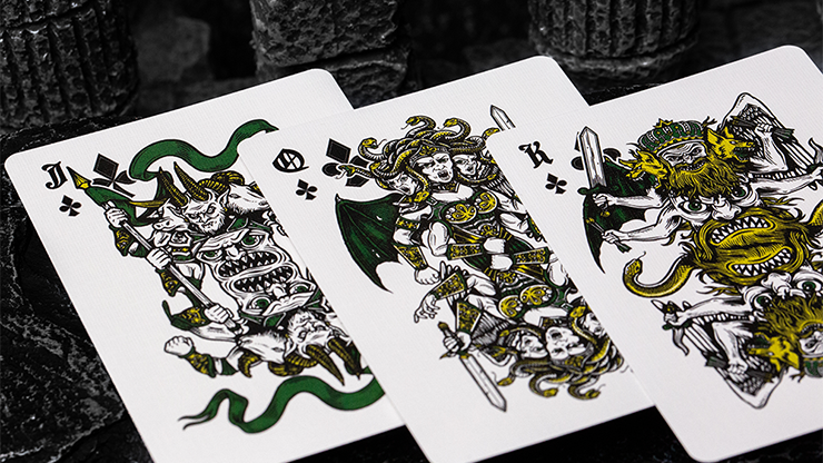 Inferno Playing Cards Emerald Blaze - Premium Poker Cards for Magic Tricks & Cardistry - Perfect for Game Nights, Casino Parties & Professional Performances
