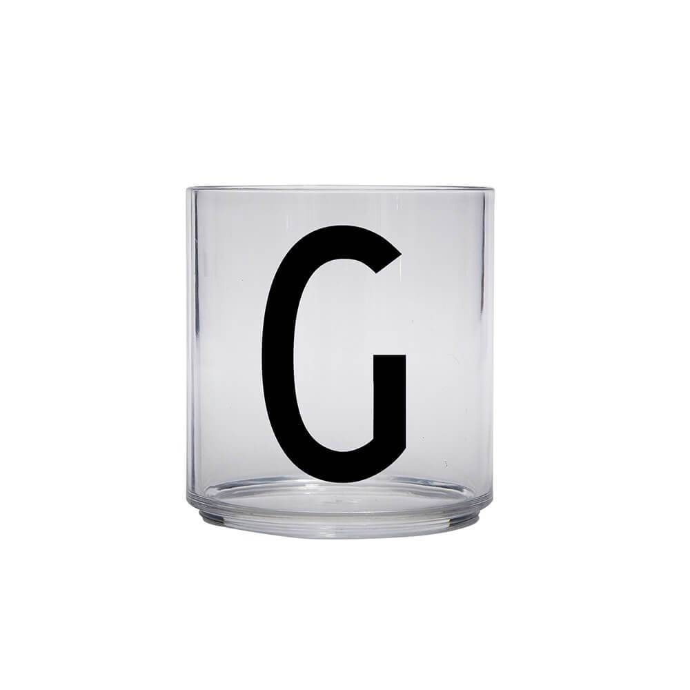 DESIGN LETTERS Kids Personal Drinking Glass - Drop Safe, BPA-Free, Letter Q - Perfect for School Lunch, Home, and Travel Use