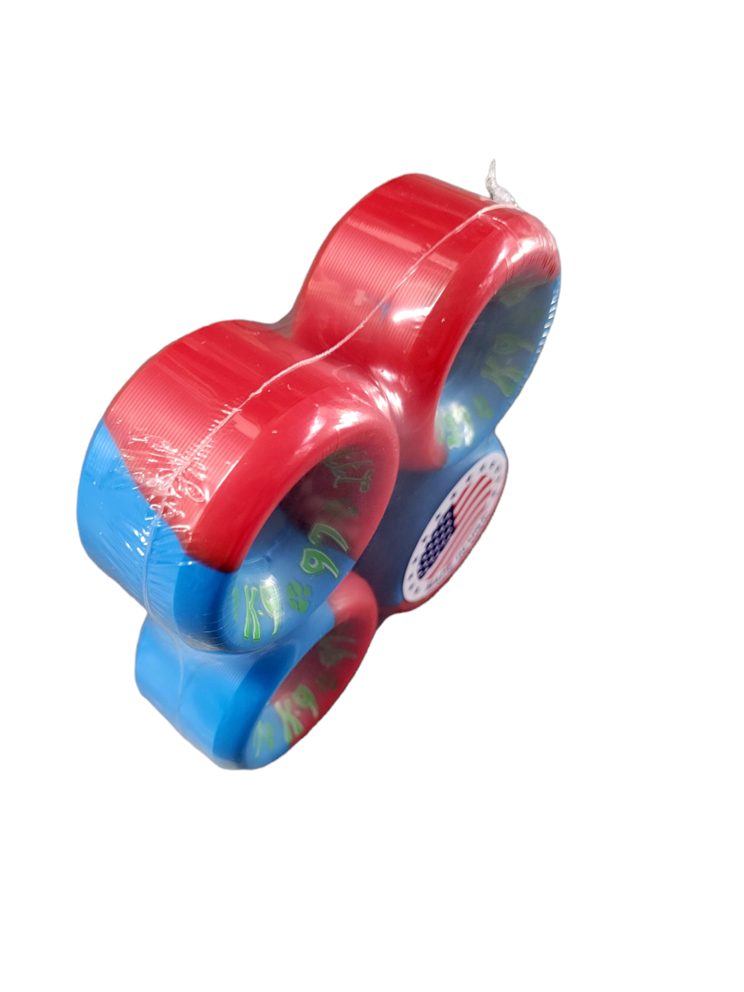 Dogtown K9 Street Skateboard Wheels 57mm 97a Duro - Red & Blue - High Performance Wheels for Street Skating and Tricks