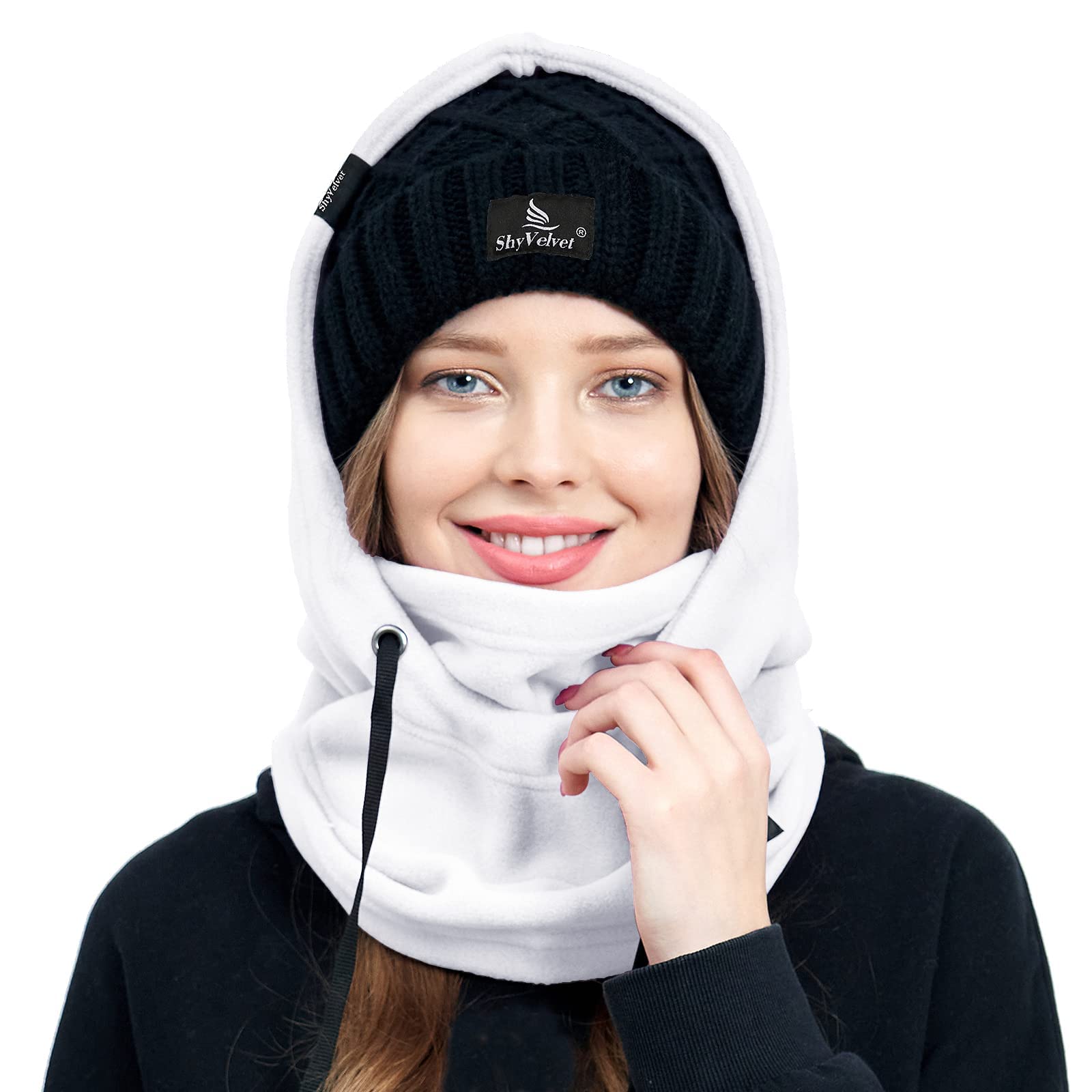 Shy Velvet Cold Weather Fleece Balaclava Ski Mask - Windproof Winter Face Cover for Men & Women - Perfect for Skiing, Snowboarding & Outdoor Activities
