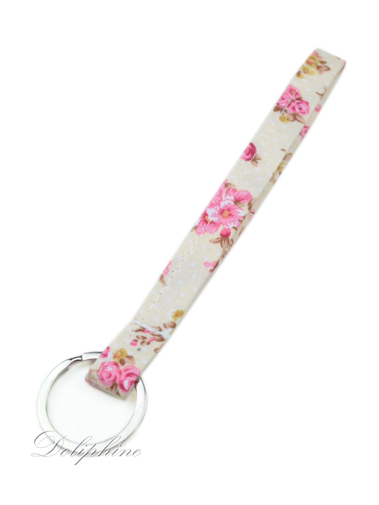 Narrow Pattern Fabric Wristlet Keychain - Key Fob Holder for Keys, ID Badges & USB Drives | Compact Purse Organizer (Yellow) | Perfect for Office, Gym & Travel Accessories