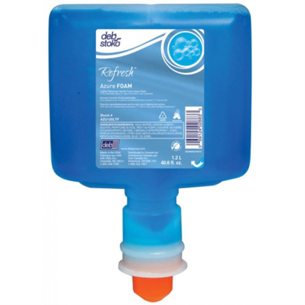 Refresh Azure Foam Soap TF Refill - 1.2L (3 Pack) | Gentle Hand Cleanser for Home, Office & Commercial Use