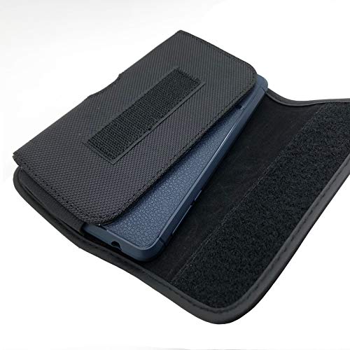 Blu View-3/View-2/View-4 3-in-1 Holster Pouch with Car Mount, Phone Stand & Finger Ring - Red Canvas Case with Belt Clip Loop for Hands-Free Convenience at Home, Office, and On-the-Go