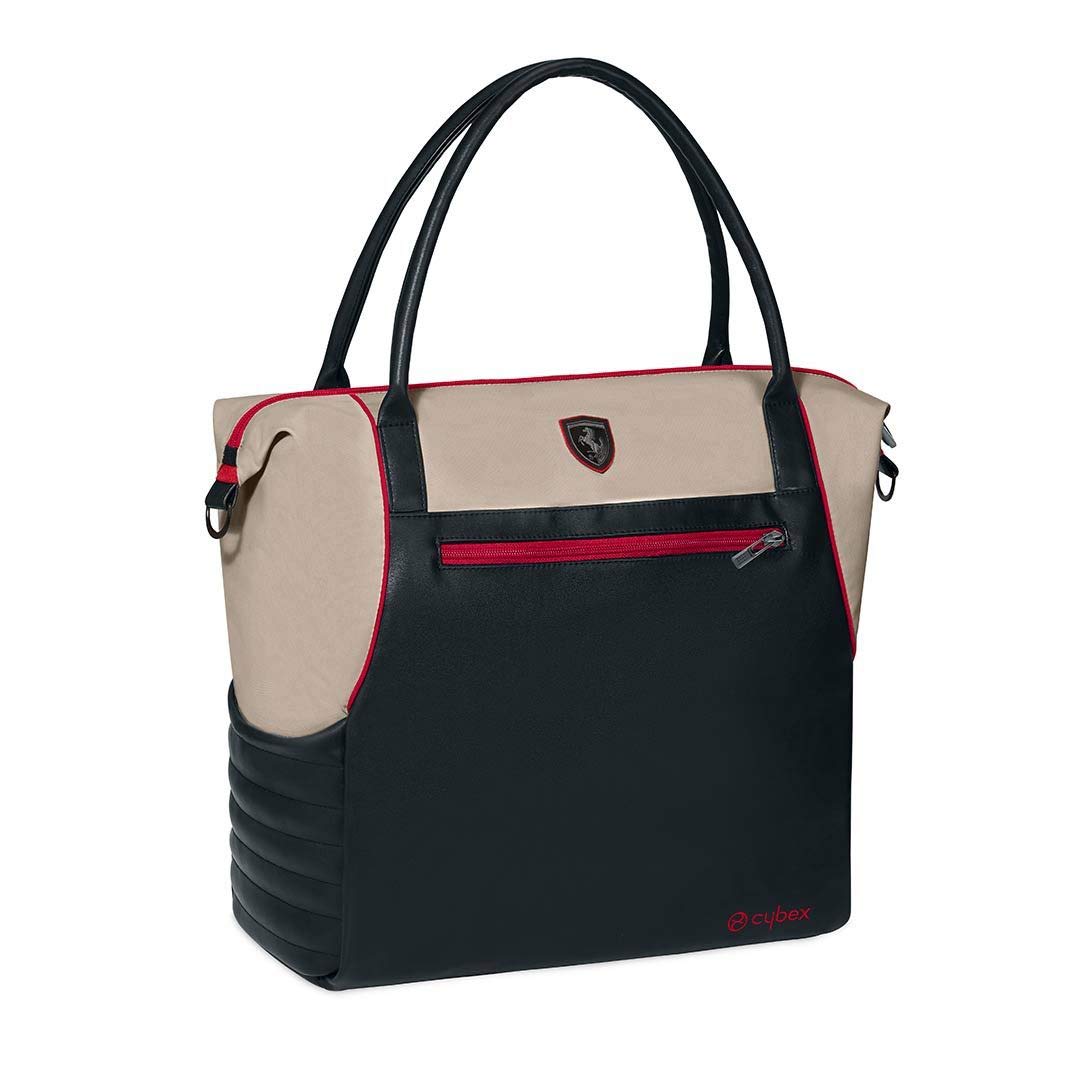 Cybex Ferrari Collection Diaper Bag - Stylish Gray Baby Changing Bag for Parents | Perfect for Travel, Daycare & On-the-Go Essentials