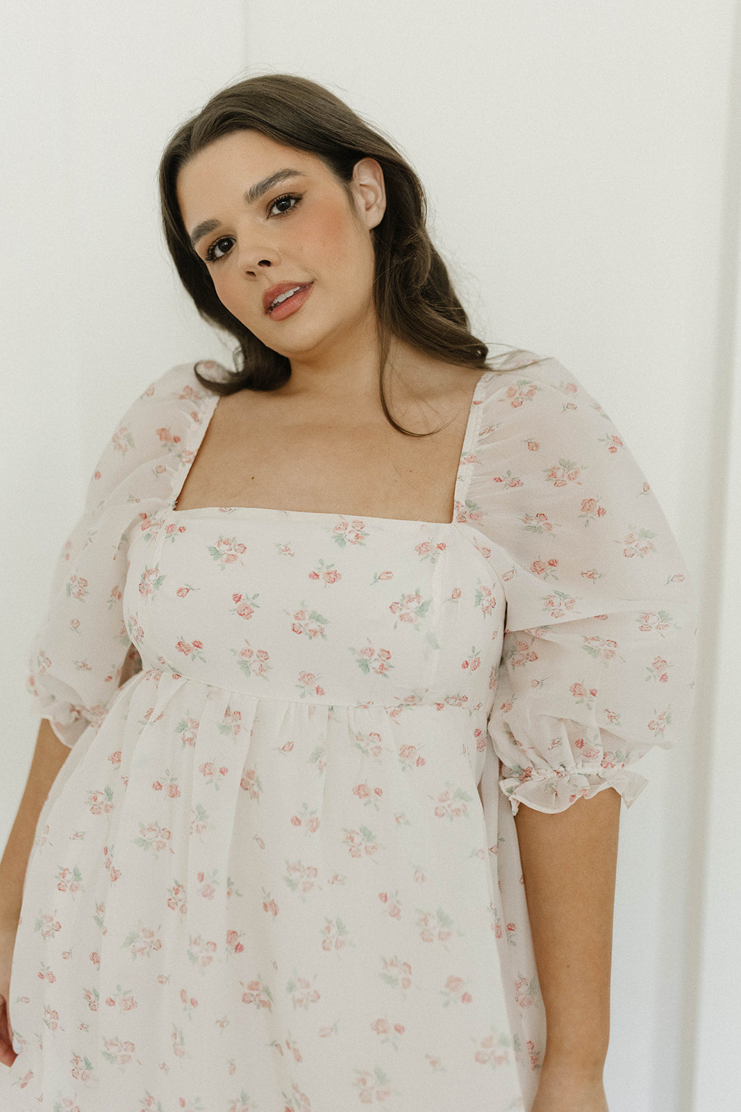 New Mona Maxi Dress with Smocking - Blush Floral Maternity Dress | Bump Friendly & Inclusive Sizing (S-3XL) | Perfect for Pregnancy, Baby Showers & Summer Weddings