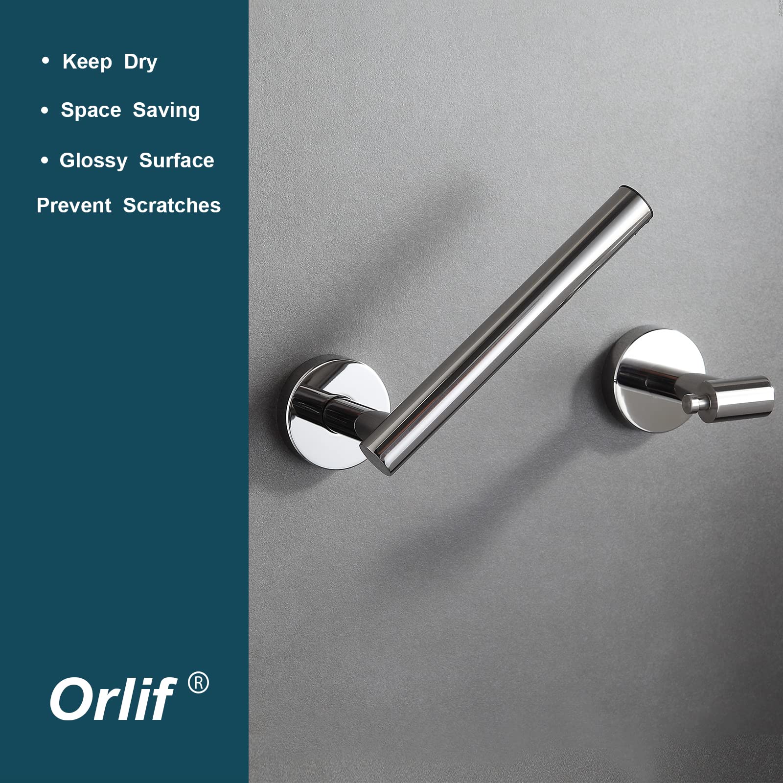 Stainless Steel Toilet Paper Holder - Chrome Double Post Wall Mounted Bathroom Tissue Roll Hanger, SUS304 Pivoting Design for Easy Access | Perfect for Home, Office, and RV Bathrooms