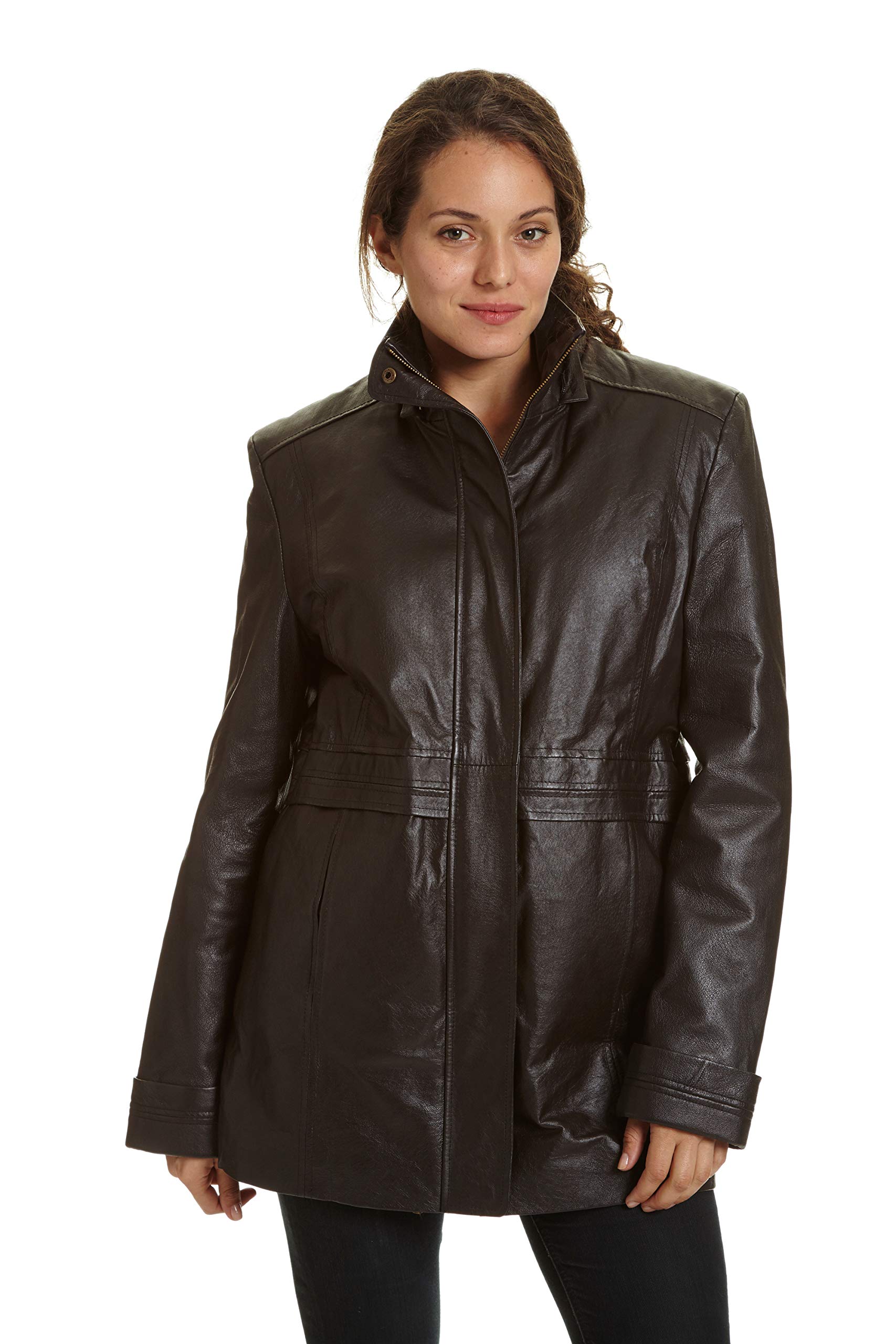Premium Genuine Leather Women's Jacket with Multiple Pockets - Stylish Anorak for Outdoor Adventures & Casual Wear