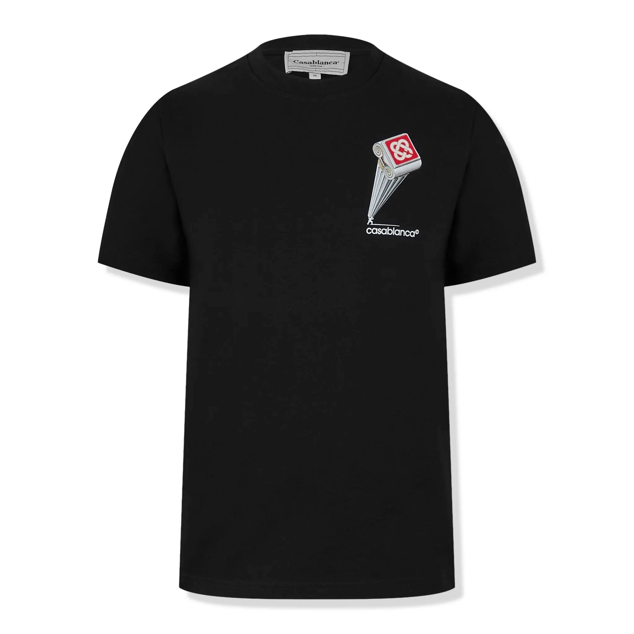 Casablanca Leaning Column Black T-Shirt for Men - Stylish Graphic Tee for Casual Wear, Street Fashion & Everyday Outfits