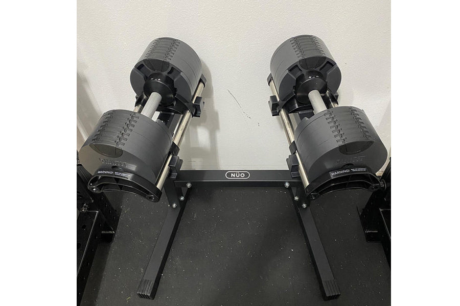 Adjustable Dumbbell Stand for Home Gym - NÜOBELL Double Legged Weight Rack for Strength Training & Fitness Workouts - Perfect for Small Spaces & Compact Home Workouts