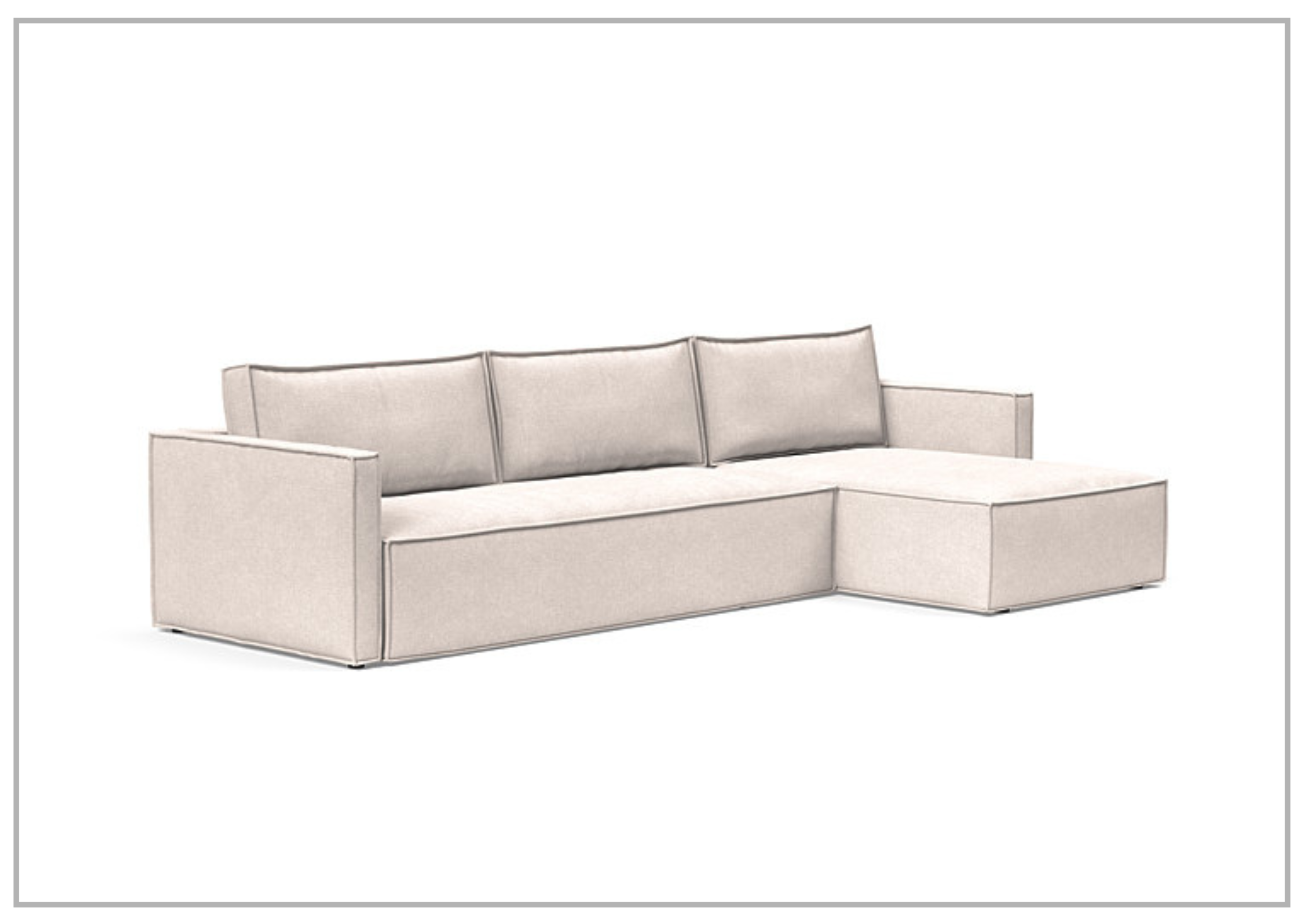 Innovation Living Newilla Fabric L-Shaped Sectional Sleeper Sofa - Convertible Sofa Bed for Small Spaces, Modern Living Room Furniture with Storage, Perfect for Apartments, Guest Rooms & Home Offices