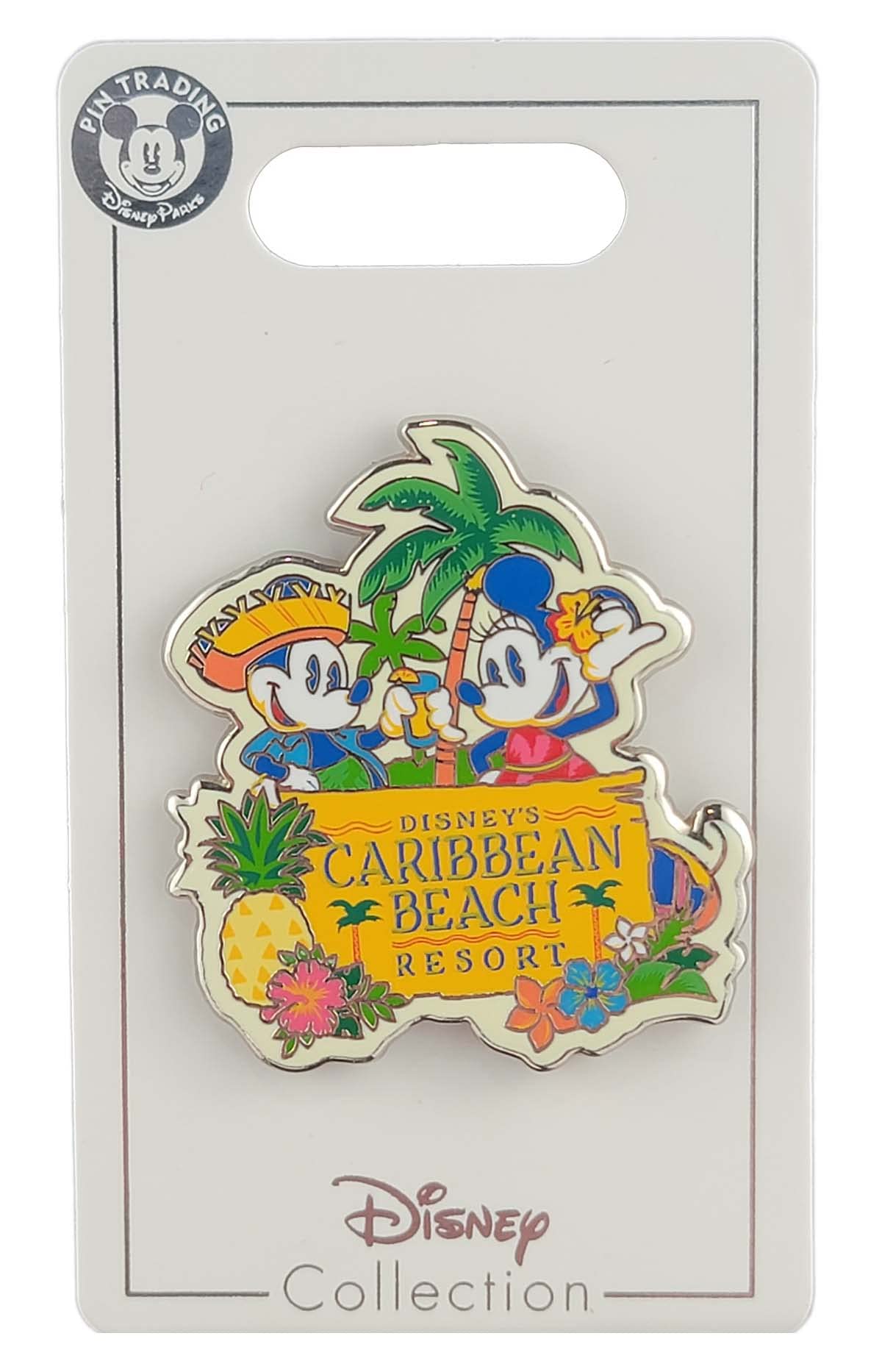 Disney Pin - Caribbean Beach Resort - Mickey and Minnie Mouse Collectible Enamel Pins for Disney Fans, Gifts, and Theme Park Accessories | Perfect for Lanyards, Backpacks, and Disney Collections
