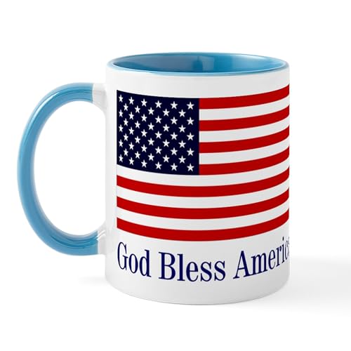 White/Blue Inside - God Bless America Mug