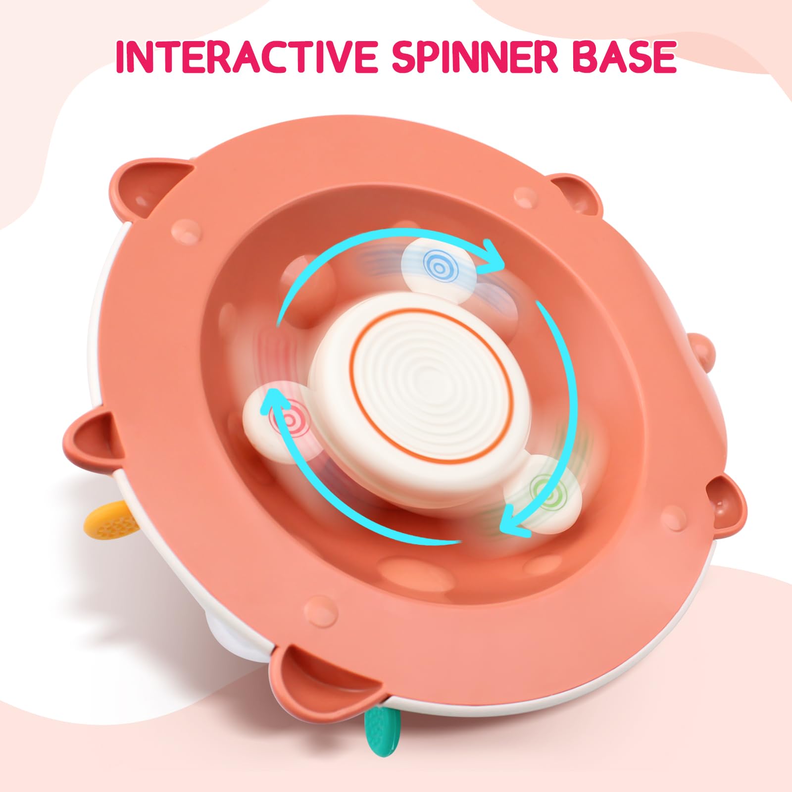 Montessori Baby Toys for 6-18 Months - Sensory Learning Toys for Toddlers 1-3 Years - Spinning Activity Toy for High Chair, Car Seat & Stroller - Travel & Birthday Gift for 1 Year Old Boys & Girls - Perfect for Early Childhood Development & On-the-Go Playtime
